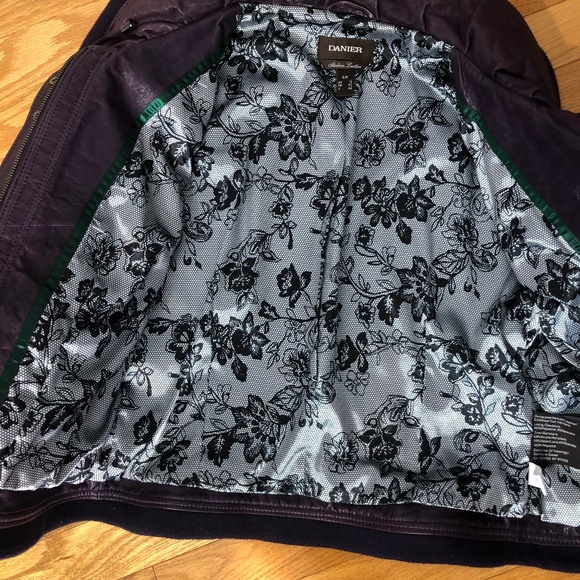 Leather jacket purple - Picture 11 of 12